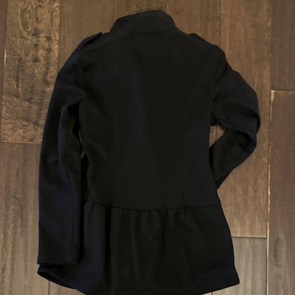 Y2K Women’s Black Double-Breasted Peplum-Style Coat - Picture 6 of 7